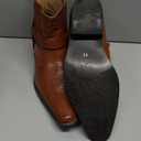Metrocharm Diego-02 Men's Belt Strap Studded Western Cowboy Boots. Brown. 11