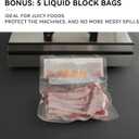 Wevac 8" x 12" Precut Vacuum Sealer Bags, 200 Count, Includes 5 Liquid Block Bags & 5 Bone Guard Pieces, Heavy Duty for Food Storage, Sous Vide & Meal Prep