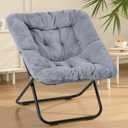 Sweetcrispy Comfy Chair for Adults, Foldable Living Room Chair, Soft Faux Fur Lounge for Bedroom Dorm Rooms, Comfortable Reading Chair for Teens, X-Large