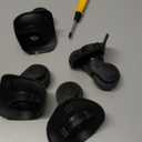 Silkfly 4 Pcs Luggage Wheels Replacement Travel Suitcase Caster Repair Kits with Screw Replacement Left and Right Wheels Mute Bearing Swivel for Luggage(Black,Small)