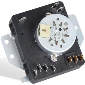 W10185992 Dryer Timer Compatible with Whirlpool, Maytag MEDC465HW0, WED5000DW2, MEDC465HW0, WPW10185992 Dryer Timer Replacement 418-095-20-B5, PS11749833, 115V 60Hz, OEM Quality