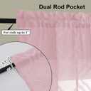 Lecloud Wasa Blush Pink Sheer Curtains, Voile Short Curtains with Jacquard Pattern, Light Filtering Window Curtains for Kitchen Bedroom 45 Inch Length 2 Panels Set, 42 W x 45 L