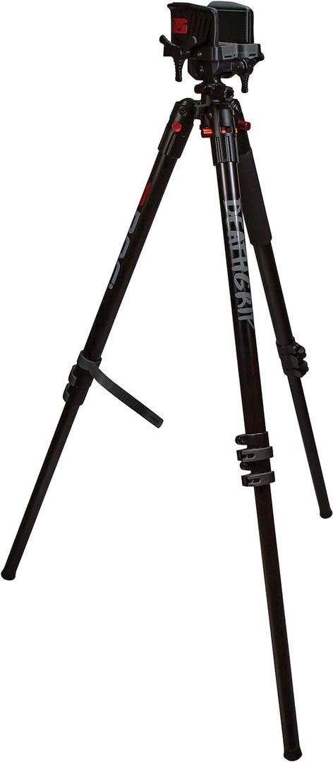 BOG DeathGrip Aluminum Tripod with Durable Frame, Lightweight, Stable Design, Bubble Level, Adjustable Legs, Shooting Rest, and Hands-Free Operation for Hunting, Shooting, and Outdoors