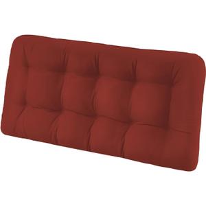Tufted Bench Cushions for Outdoor Furniture, 44" x 19" Porch Swing Cushions Filled with Foam, Overstuffed Patio Cushions for Bench Loveseat with 2-3 Seats,Thick and Water Resistant, Brick Red