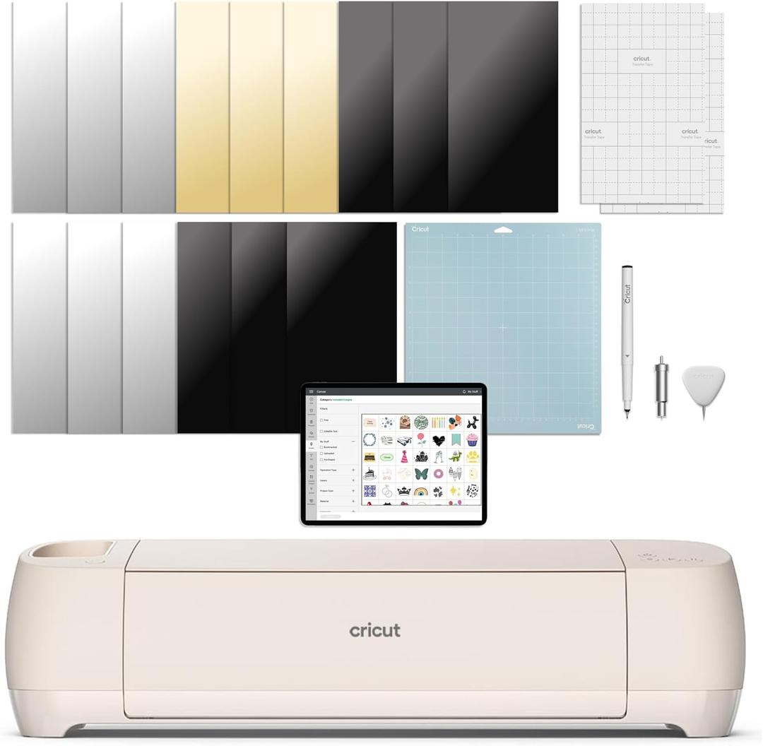 Cricut Explore 4 - Smart Cutting Machine (Seashell) | Digital Content Bundle - Includes Images in Design Space App Cricut Explore 4 - Smart Cutting Machine (Seashell) | Digital Content Bundle - Includes Images in Design Space App