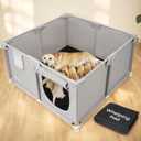 Whelping Box for Dogs - 50"L*50"W*25"H Dog Whelping Play Pen for Puppies,Pet Whelping Box Overall 600D Oxford Fabric with Absorbent Whelping Pad,Dog Birthing Box for Large Medium Small Dogs