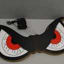 BlcTec Halloween Decorations Spooky Eyes Lights, 21 Inch Large Wooden Halloween Window Eye Lights with 7 Color Modes and USB/Battery Operated for Home, Wall, Window, Trees Halloween Dcor, Style B