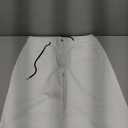 Sidefeel Women's Wide Leg Jeans Drawstring High Waisted Stretchy Straight Leg Sweatpant Jeans Size 18 White