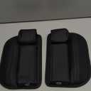 2-Pack car seat Gap Filler Organizer with Cup Holder, Adjustable Car Seat Gap Storage Box Leather with Cup Holder for Phones Glasses Keys Cards (Black. Driver- Passenger)