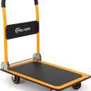 Simpli-Magic Push Cart Dolly, 330 LBS Foldable Moving Platform Hand Truck Easy Storage, 360 Degree Swivel Wheels Flat Bed Cart