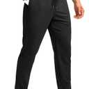 G Gradual 30"/32"/34" Inseam Tall Mens Sweatpants with Zipper Pockets Stretch Golf Workout Pants for Men Casual Athletic (Black), XL