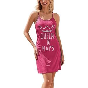 ELESOL Womens Nightgowns for Women Sleeveless Rib Knit Sleepwear Chemise Nightgown Full Slip Ribbed Knit Dress Size L
