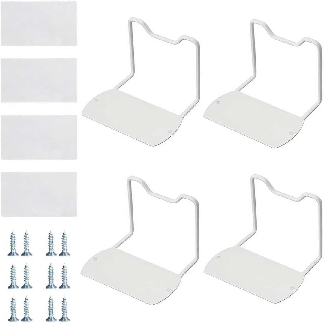 4 Pack Heavy-Duty Mattress Gripper, Reinforced & Extra-Long Retainer Bar, Metal Non-Slip Mattress Slide Stopper, Universal Fit for Most Bed Frames to Prevent Sliding (White)