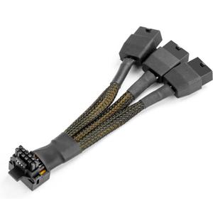 JOYJOM 16Pin GPU Cable to 3X 8Pin Pcie - 16AWG PCIE 5.0 12VHPWR 600W 90 Degree Right Angle 16 Pin 12+4Pin Power Supply Adapter for RTX 4090 4080 3090TI 4070Ti Graphics Card (Type B)