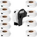 Suminey 10 Rolls Compatible Address Labels for Brother DK-11201/DK-1201, 1.1" x 3.5" Continuous Refillable Shipping Labels, High Adhesive & Smudge-Proof Replacement for Brother DK-11201 Cartridges