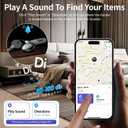 4 x 2026 Air Tracker Tags-4 Pack Bluetooth Tracker for Apple Find My app (iOS Only) Keys Finder, Smart Tag, Item Locator for Luggage, Backpack, Suitcases, Replaceable Battery (Black, 4 Pack)