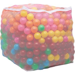 Amazon Basics BPA Free Ball Pit Balls with Storage Bag, Crush-Proof Plastic for Toddlers Kids 12+ Months Play, 6 Bright Colors, Pack of 1000