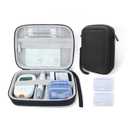 Krypthos Diabetic Supplies Travel Case, Carrying Case for Diabetes Blood Glucose Meter, Portable Diabetes Testing Kit Storage Organizer Bag for Blood Sugar Test Strips, Lancets, Lancing Device