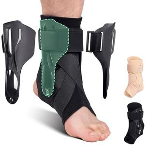Adjustable Ankle Brace Support for Sprained Ankle with X-shaped Cross-fixing Lightweight and Breathable Compression Sleeve Lace Up for Women and Men Relief for Achilles Tendon Sprain Injury Recovery Running Basketball Volleyball XL