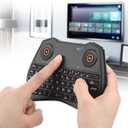 Rii K28 Bluetooth Mini Keyboard Remote Control with Touchpad Moue Combo,Backlit 2.4GHz Wireless Keyboard with Rechargeable Battery for Android TV Box,PC,Smart TV(2.4G and Bluetooth)