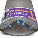 Cat Litter Mat Double Layer Waterproof Urine Proof Trapping Mat 1 Pack (Gray, 30x24 Inch)