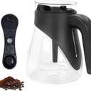 Upgraded Glass Coffee Carafe Replacement Parts, 12 Cup Coffee Pot Compatible with Ninja Coffee Maker Models CF090, CF091, CF092, CM300, CM305, CM360, CM400, CFP Series