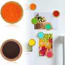 10Pcs Cute Boho Fridge Magnet-Handwoven Raffia Refrigerator Decorative Magnets for Office Kitchen Whiteboard Locker(10 Colors)