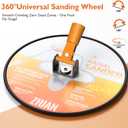 Drywall Pole Sander with Extension Pole, 360 Rotation Wall Sander with 10 PCS Sanding Sheets (80/100/120/180/240Grit), Pole Sanding Tool for Painted Walls and Ceilings