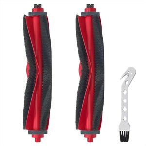 (3 Pcs) Roller Brushes Compatible with Roborock Q10 S5, Q10 S5+, Q10 X5, Q10 X5+ Robot Vacuum, Main Brush Replacement Roller Brush2 Main Brush,1 Cleaning Brush