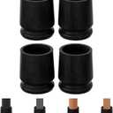 TQVAI Large Bed Risers Heavy Duty, 5" H(Inner 4" H), 2200 LBS Loading Capacity, Anti-Fall Edge, 4 Pack Wooden Bed Lifts Risers with Non-Slip Pads for King Queen Twin Full Bed Frame, Black