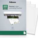 Fellowes Thermal Laminating Pouches, 5mil Letter Size Sheets, 9 x 11.5, 100 Pack, Clear (5743501)