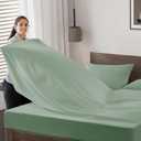 Maple&Stone Twin Flat Sheet 6 Pack,Premium Soft & Breathable,Brushed Microfiber Fabric,Anti-Shrinkage & Non-Fading,Bulk Flat Sheets Only Twin Size(Sage Green)