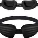 CLOZIA Sleep Mask for Men Women, Adjustable Sleeping Eye Mask, 100% Blocking Eye Masks for Sleep, Soft Comfortable for Travel & Shift Work,Black