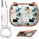 9 x RFUNGUANGO AirPods Pro Case for Women Girly Cat Case with Lock, Phone Stand, Keychain & Cleaner Kit, Compatible with Apple Airpods Pro 2nd/1st Generation Case Cover, Rose Gold Dog
