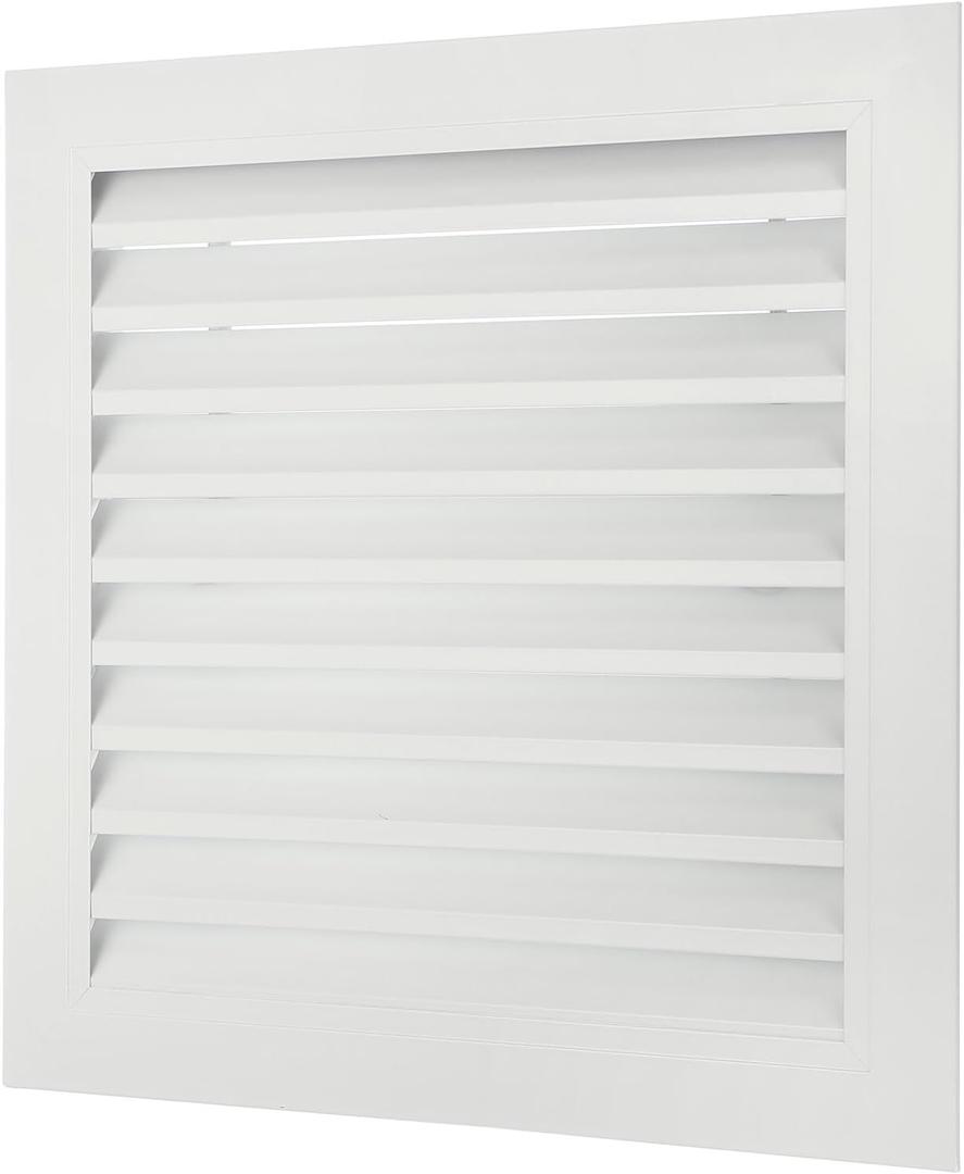 PATIKIL 14" x 14" Aluminum Return Grille, Air Supply Vent Cover Linear Bar Ventilation Grille for Sidewall Wall Ceiling HVAC System, Outer Size: 15.7" x 15.7", White
