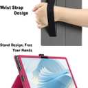 Case for DOOGEE U11 11 inch, DOOGEE U11 Tablet Case, Folding Stand Protective Cover with Pencil Holder and Wrist Strap, Full Protection. (Red)