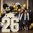 3FT Graduation Numbers 2026, 26 Numbers for Graduation Party Decorations with Yellow Lights