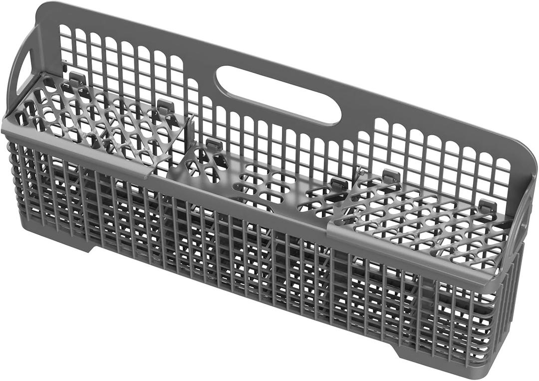 UPGRADED 8531233 WP8531233 Dishwasher Silverware Basket For Whirlpool Kenmore Kitchenaid Dishwasher Silverware Basket Replacement Kitchen Aid Dishwasher Utensil Basket Universal Holder Dishwasher Rack