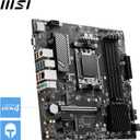 MSI PRO B650M-P V1 Motherboard, Micro-ATX - Supports AMD Ryzen 9000/8000 / 7000 Series Processors, AM5 - DDR5 Memory Boost 6000+MHz/OC, 1 x PCIe 4.0 x16, 2 x M.2 Gen4, 2.5G LAN