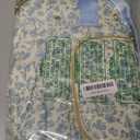 SilTriangle Large Blue Floral Quilted Crochet Knitting Bags and Totes Organizer Cotton Yarn Hook Bag Holder Christmas Corduroy Gift for Crochet Lover Crocheting Accessories, Needle with Zipper, Size L