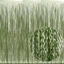 4 Pack Sage Green Wavy Metallic Tinsel Foil Fringe Curtains 3.3x6.6 Feet - Light Green Foil Streamers Backdrop Photo Booth Props for Birthday Wedding Christmas Party Decorations