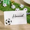 UNIQOOO 24Pcs Soccer Place Card Holders Bulk, Name Card Stands Set, for 2026 FIFA World Cup Sports Party Decor, Birthday Table Setting, Name Tag, Party Food Labels