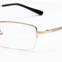 HUIHUIKK Nearsighted Metal Myopia Glasses Everyday Use Mens Womens Distance Spectacles (NOT READING GLASSES)