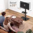 AX WABER Universal Floor TV Stand with Mount 70 Degree Swivel 9 Level Height Adjustable and Space Saving Design for Most 27 to 65 inch LCD, LED OLED TVs One Shelf