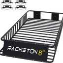 74 x 39 x 8 Small SUV Roof Rack Cargo Basket, Black
