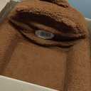 MOONBEEKI 2-in-1 Foldable Toddler Couch, Soft Sherpa Fabric with Washable Cover, Convertible Sofa to Lounger, Kids Sofa for Playroom, Bedroom, Living Room, Birthday Gift, Ages 1-3, Bear, Medium