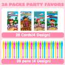 JOYIN 28Pcs Valentines Day Invisible Ink Pens with Cards, Stationery Gift Set for Kids with Light for Classroom Exchange Gift, Classroom Prizes, Party Favors