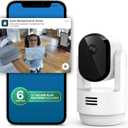 Arlo Essential Indoor Pan Tilt Security Camera 2K (2025 Release)  Wired Plugin Power, Person Recognition, Animal Detection, Animated Preview, 1Month Secure Plan, Auto Motion Tracking, 1 Cam, White