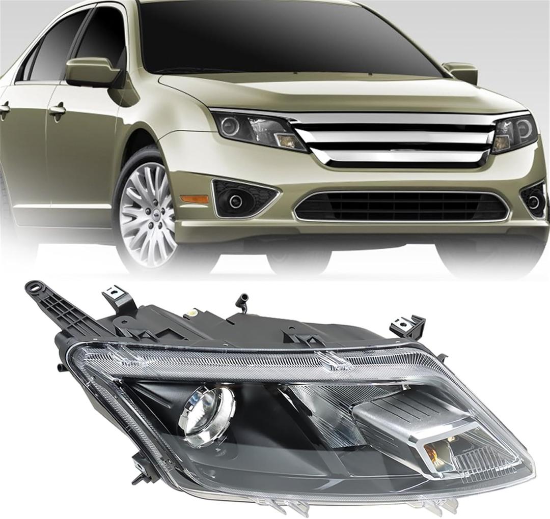 munirater Headlight Assembly Replacement for 2010 2011 2012 Fusion Right Headlamp Passenger Side 9E5Z13008A