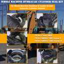 Whole Machine Seal Kit for Case 580E 580SE 580SD Boakhoe Loader Bucket Hydraulic Cylinders Replacement Seal Kit G109456x2 & G109417x2 & G109423x5 & G109460x2 & G109504 & G109452